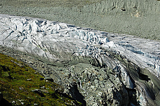 冰河,阿尔卑斯山,瓦莱,瑞士,欧洲