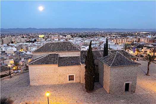 风景,俯视,老城,省,穆尔西亚,西班牙