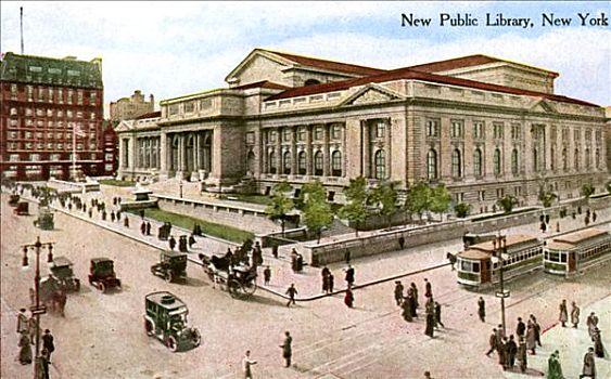 新,公共图书馆,纽约,美国