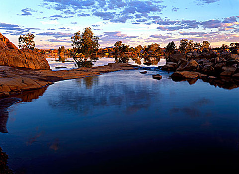 河,风景,西澳大利亚州,澳大利亚