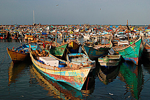 也门,港口,渔船