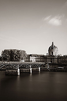 艺术桥,法兰西学院,巴黎,法国