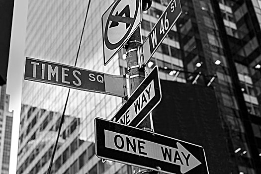 时代广场,标识,音乐放大器,纽约,白天,美国