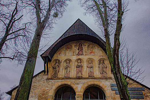 德国传统木结构中世纪建筑群哥斯拉