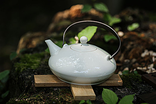 中式白瓷茶具