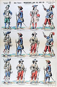 法国人,军队,路易八世,路易十四,17世纪,19世纪,艺术家,未知
