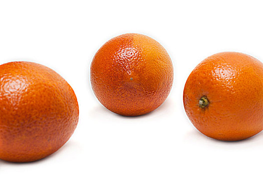 三个,橘子,局部,两个