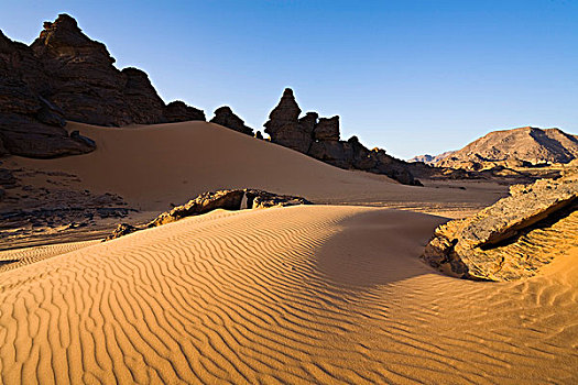 岩石构造,利比亚沙漠,阿卡库斯,山峦,利比亚,非洲
