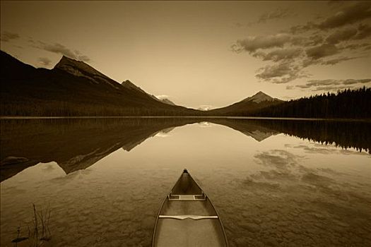 独木舟,碧玉国家公园,艾伯塔省,加拿大