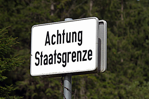 边界,标识,奥地利,德国,上巴伐利亚,巴伐利亚,欧洲