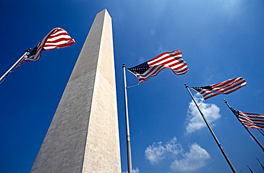 华盛顿纪念碑,旗帜,华盛顿,华盛顿特区