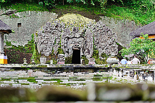 亚洲,印度尼西亚,巴厘岛,庙宇,果阿,洞穴,入口