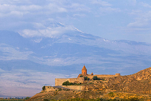 寺院,霍瑞维拉,斜坡,山,亚美尼亚,亚洲