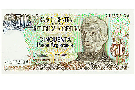 阿根廷,五个,100,货币