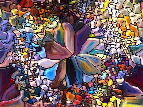 花瓣,彩色玻璃