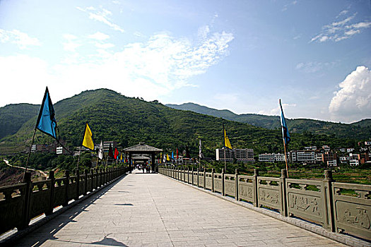 奉节白帝城岛风雨廊桥