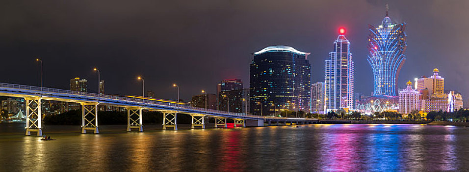 澳门,城市,夜晚