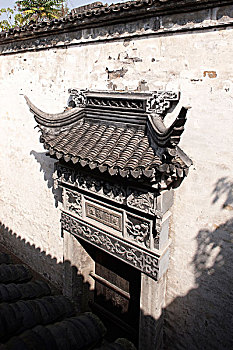 壁饰,大门,老城,乌镇,浙江,中国