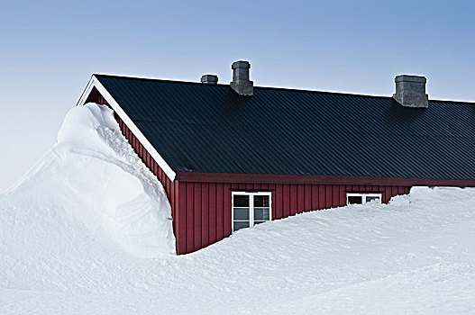 山,小屋,山路,雪堆,冬天,高原,35岁,西部,地点,耶卢,风景,布斯克鲁德,挪威