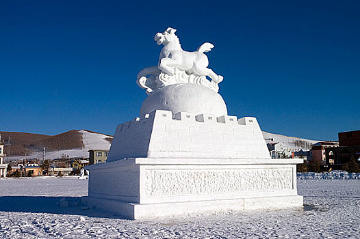 内蒙古阿尔山雪雕