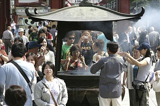 日本,东京,神祠,节日,日本节日,庙宇,地区,香,喷泉