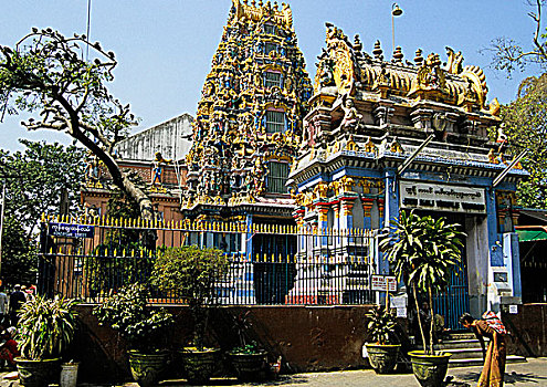 缅甸,仰光,印度教,庙宇