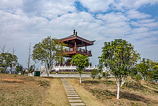 长沙松雅湖湿地观鸟亭