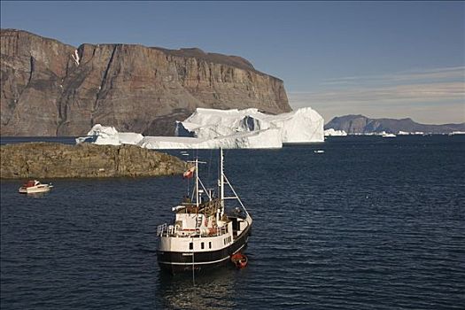 船,湾,格陵兰,丹麦