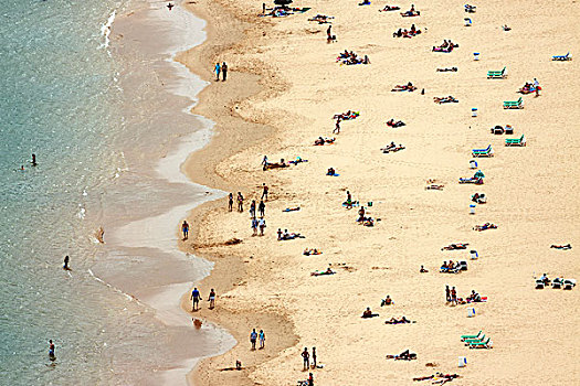 人,躺着,海滩,干盐湖,特内里费岛,加纳利群岛,西班牙,欧洲