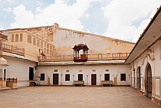 院落,宫殿,风之宫,斋浦尔,拉贾斯坦邦,印度