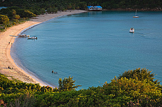 海滩,湾,安提瓜岛