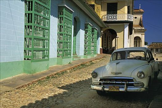 古巴,特立尼达,街道,建筑