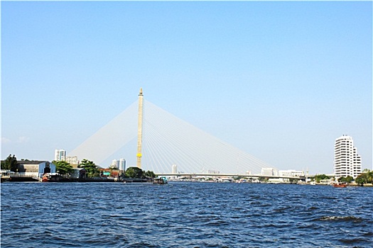 桥,上方,河,曼谷,泰国