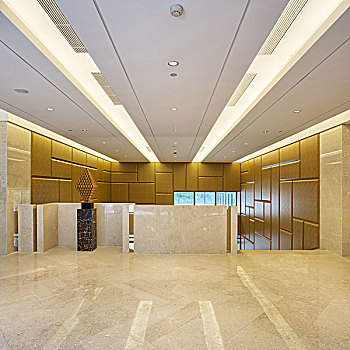 现代办公室,走廊,上面,装饰
