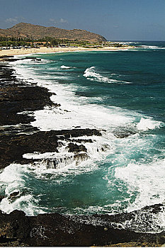 恐龙湾,南海岸,瓦胡岛,夏威夷,美国