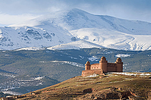 城堡,山顶,安达卢西亚,西班牙