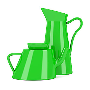 绿色,陶瓷,罐,茶壶,隔绝
