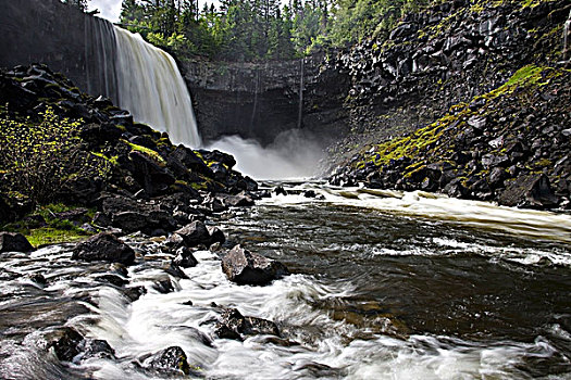 瀑布,卡里布,区域,不列颠哥伦比亚省,加拿大