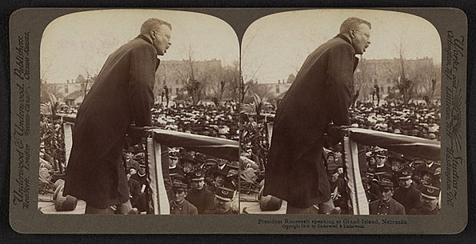 总统,西奥多-罗斯福,演讲,岛屿,内布拉斯加州,美国,卡