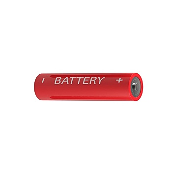 一个,红色,电池,隔绝