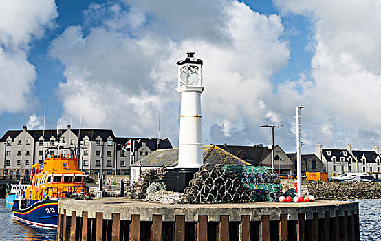 传统,港口,靠近,老城,水岸,奥克尼群岛,苏格兰,大幅,尺寸