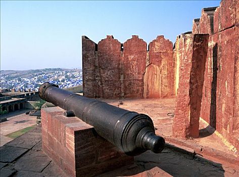 大炮,梅兰加尔堡,拉贾斯坦邦,印度,艺术家