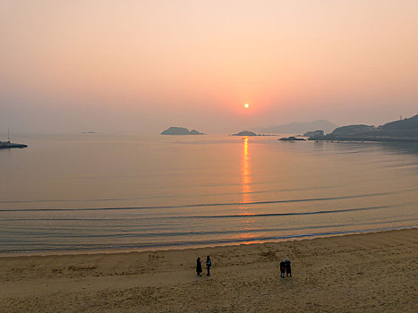 威海半月湾日出美景