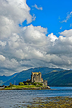 艾琳多南古堡,西部,风景,多尼,苏格兰高地,苏格兰,英国,欧洲