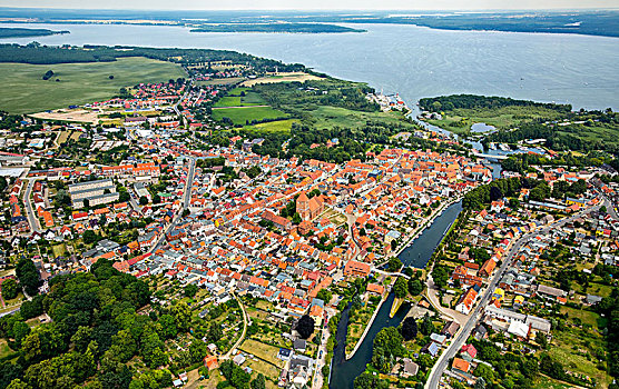 俯视,看,梅克伦堡,湖区,瑞士,梅克伦堡州,德国