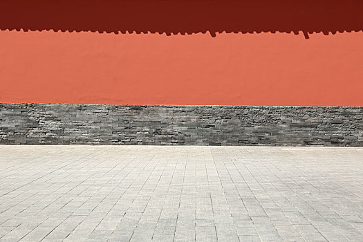 北京故宫红墙路面素材