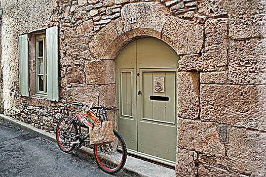 自行车,中世纪,乡村,朗格多克-鲁西永大区,法国