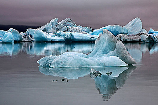 冰,冰山,冰河,结冰,湖,瓦特纳冰川,杰古沙龙湖,冰岛,欧洲