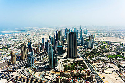 俯拍,迪拜,阿联酋
