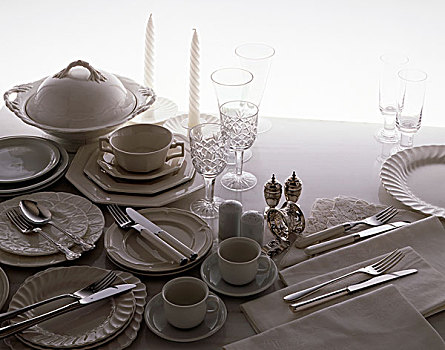 白色,瓷器,玻璃器皿,餐具,庆贺